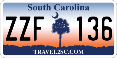 SC license plate ZZF136