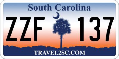 SC license plate ZZF137