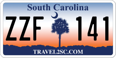 SC license plate ZZF141