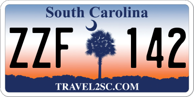 SC license plate ZZF142