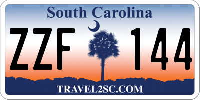 SC license plate ZZF144