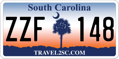 SC license plate ZZF148