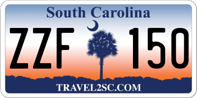 SC license plate ZZF150