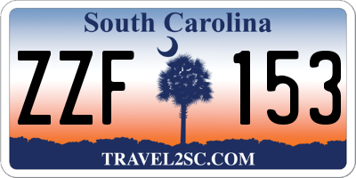 SC license plate ZZF153