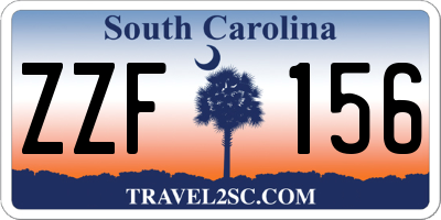 SC license plate ZZF156