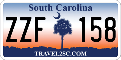 SC license plate ZZF158