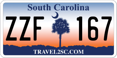 SC license plate ZZF167