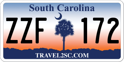 SC license plate ZZF172