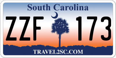 SC license plate ZZF173