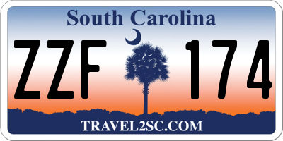 SC license plate ZZF174