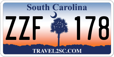 SC license plate ZZF178