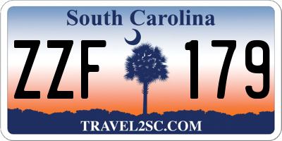 SC license plate ZZF179