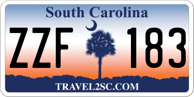 SC license plate ZZF183