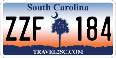 SC license plate ZZF184