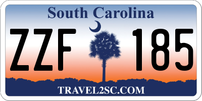 SC license plate ZZF185