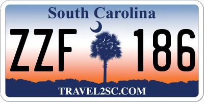 SC license plate ZZF186