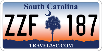 SC license plate ZZF187