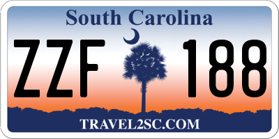 SC license plate ZZF188