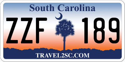 SC license plate ZZF189