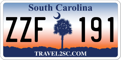 SC license plate ZZF191