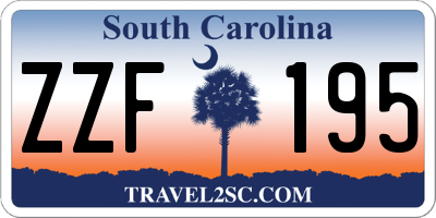 SC license plate ZZF195
