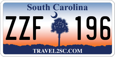 SC license plate ZZF196