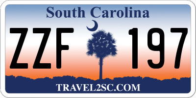 SC license plate ZZF197