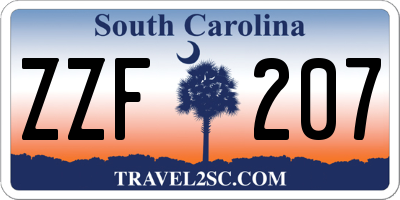 SC license plate ZZF207