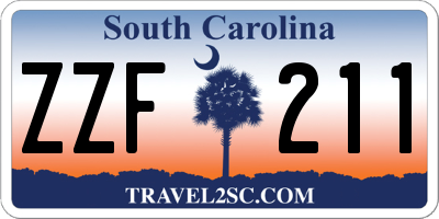 SC license plate ZZF211