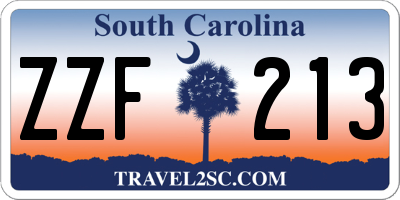 SC license plate ZZF213