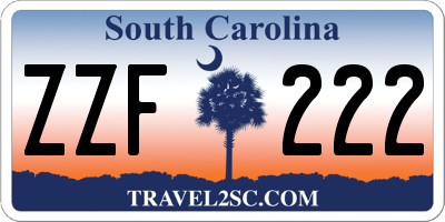 SC license plate ZZF222