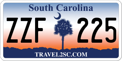 SC license plate ZZF225