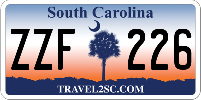 SC license plate ZZF226