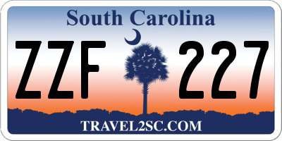 SC license plate ZZF227