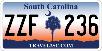 SC license plate ZZF236