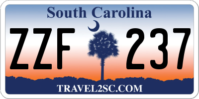 SC license plate ZZF237