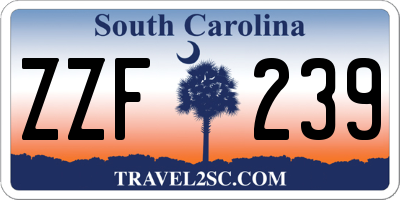 SC license plate ZZF239