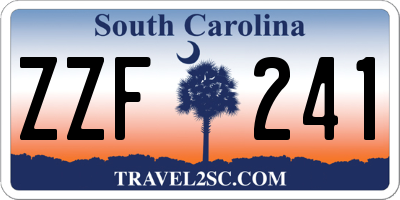 SC license plate ZZF241