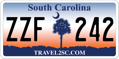 SC license plate ZZF242