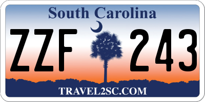 SC license plate ZZF243