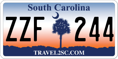 SC license plate ZZF244