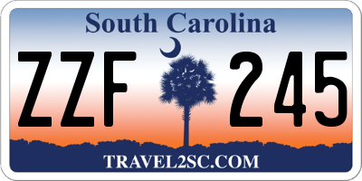 SC license plate ZZF245