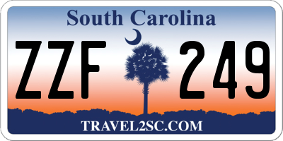 SC license plate ZZF249