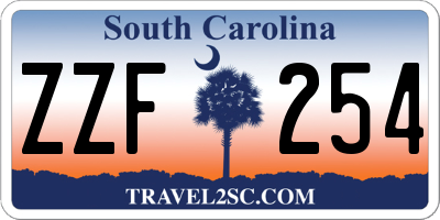 SC license plate ZZF254