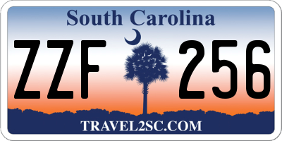 SC license plate ZZF256