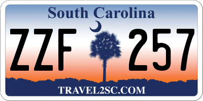 SC license plate ZZF257