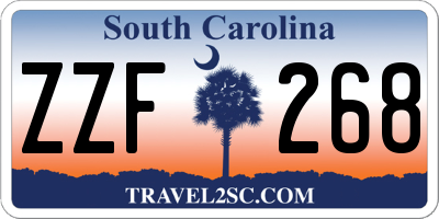 SC license plate ZZF268