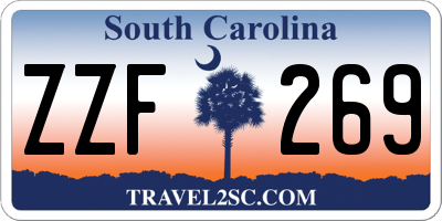 SC license plate ZZF269