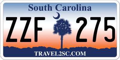 SC license plate ZZF275