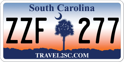 SC license plate ZZF277